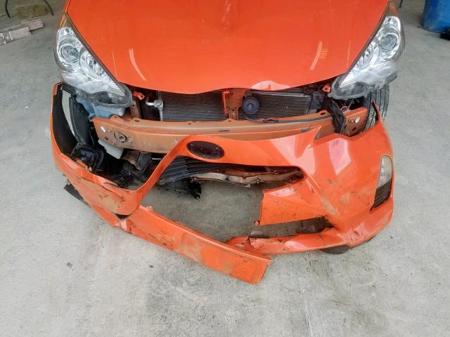 JTDKDTB36D1052190 - 2013 TOYOTA PRIUS C ORANGE photo 9