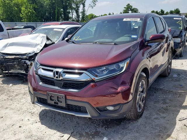 5J6RW1H89HL008088 - 2017 HONDA CR-V EXL PURPLE photo 2