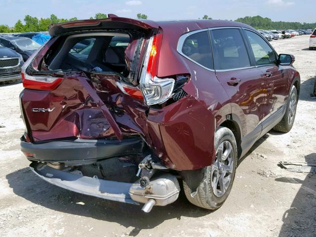 5J6RW1H89HL008088 - 2017 HONDA CR-V EXL PURPLE photo 4