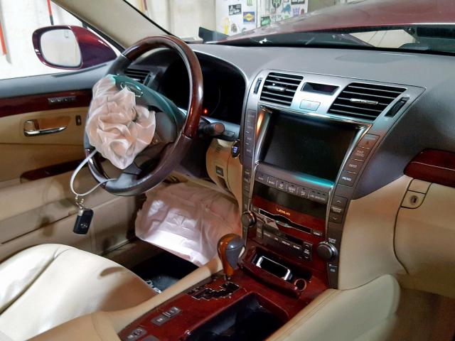 JTHGL46F175014171 - 2007 LEXUS LS 460L RED photo 9