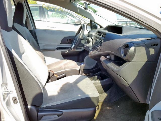 JTDKDTB32C1516039 - 2012 TOYOTA PRIUS C SILVER photo 5