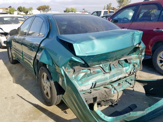 1G2NE52T1XC531488 - 1999 PONTIAC GRAND AM S GREEN photo 3