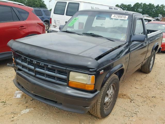 1B7FL26X0RW128024 - 1994 DODGE DAKOTA BLACK photo 2