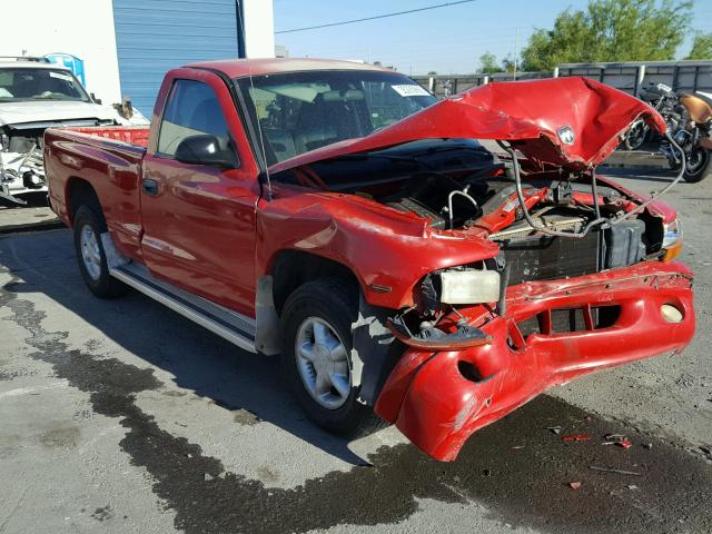 1B7FL26PXVS252450 - 1997 DODGE DAKOTA RED photo 1