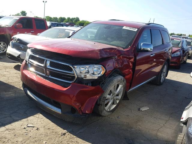 1D4RE4GG5BC598867 - 2011 DODGE DURANGO CR RED photo 2