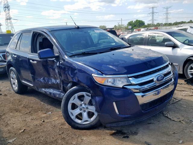 2FMDK3JC1BBA26240 - 2011 FORD EDGE SEL BLUE photo 1