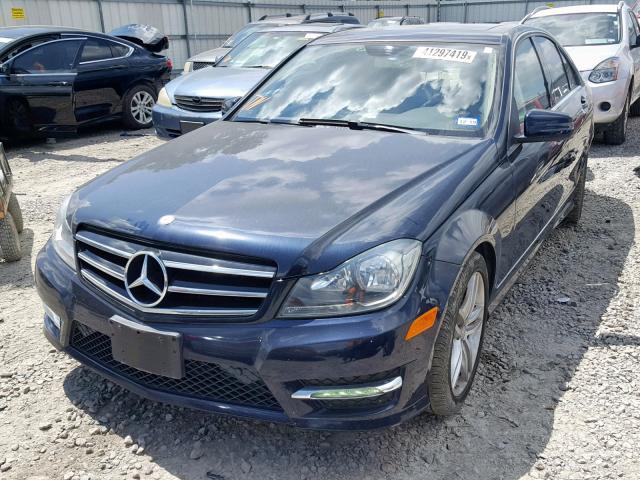 WDDGF4HB4EA941372 - 2014 MERCEDES-BENZ C 250 BLUE photo 2