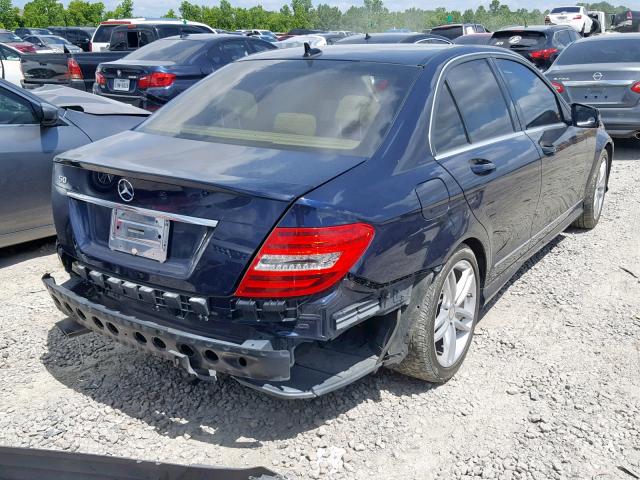 WDDGF4HB4EA941372 - 2014 MERCEDES-BENZ C 250 BLUE photo 4