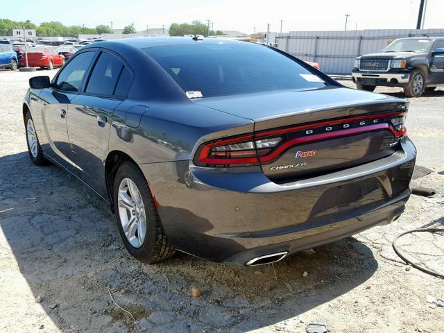 2C3CDXBG7JH341661 - 2018 DODGE CHARGER SX CHARCOAL photo 3