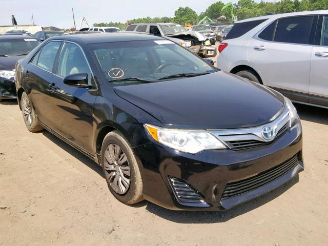 4T1BD1FK0EU112059 - 2014 TOYOTA CAMRY HYBR BLACK photo 1