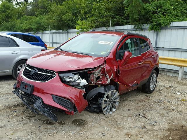 KL4CJASB2JB533501 - 2018 BUICK ENCORE PRE RED photo 2