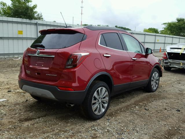 KL4CJASB2JB533501 - 2018 BUICK ENCORE PRE RED photo 4