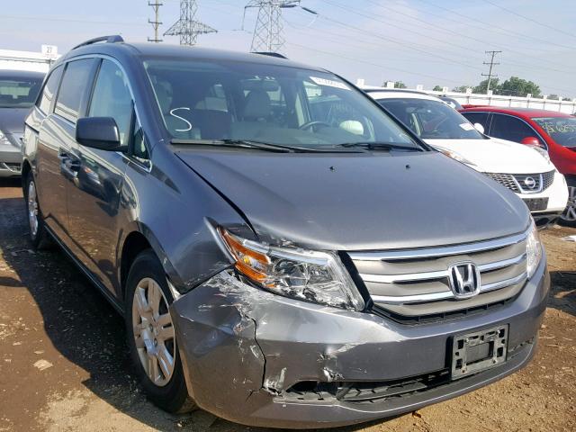 5FNRL5H2XCB005911 - 2012 HONDA ODYSSEY LX GRAY photo 1