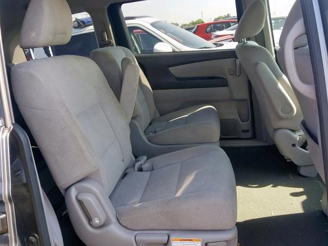 5FNRL5H2XCB005911 - 2012 HONDA ODYSSEY LX GRAY photo 6