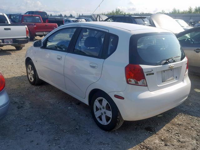 KL1TD666X7B776996 - 2007 CHEVROLET AVEO BASE თეთრი ფოტო 3