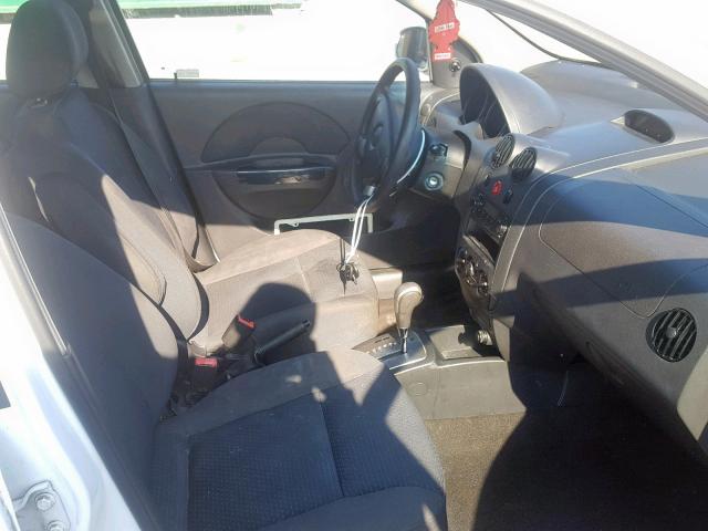 KL1TD666X7B776996 - 2007 CHEVROLET AVEO BASE თეთრი ფოტო 5