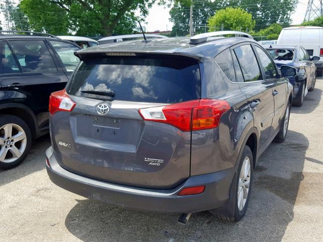 2T3DFREVXDW004650 - 2013 TOYOTA RAV4 LIMIT GRAY photo 4