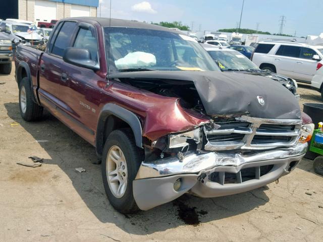 1B7GL2AX01S175254 - 2001 DODGE DAKOTA QUA BURGUNDY photo 1