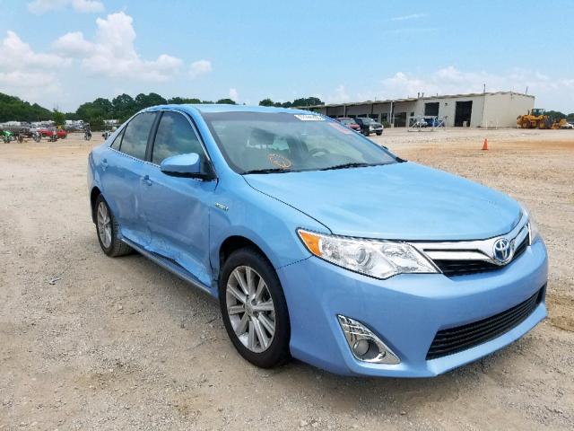 4T1BD1FK3DU067908 - 2013 TOYOTA CAMRY HYBR BLUE photo 1