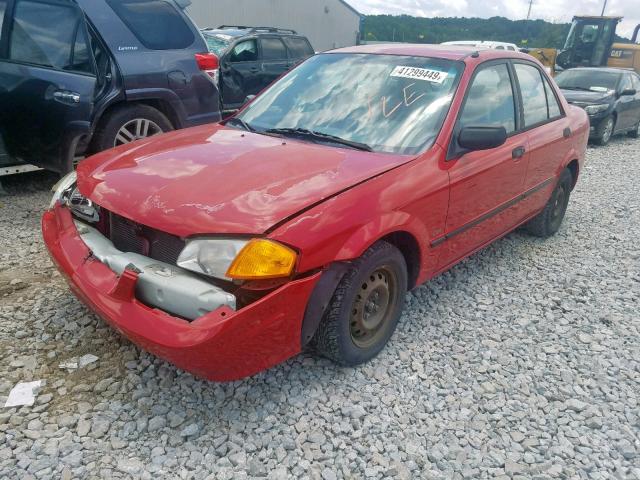 JM1BJ2225Y0301097 - 2000 MAZDA PROTEGE DX RED photo 2