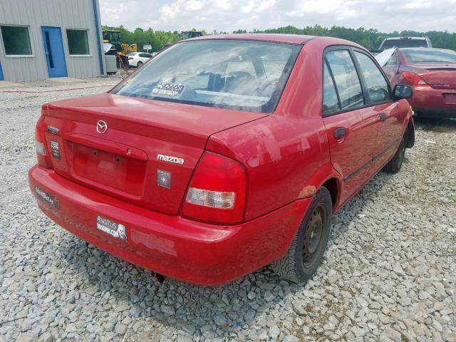 JM1BJ2225Y0301097 - 2000 MAZDA PROTEGE DX RED photo 4