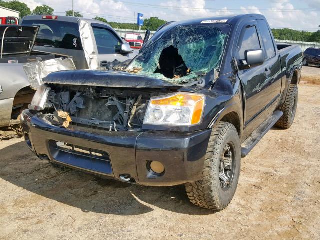 1N6AA0CJ4CN313689 - 2012 NISSAN TITAN S BLACK photo 2