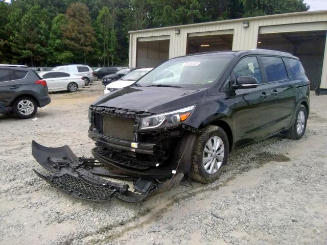 KNDMB5C18H6248731 - 2017 KIA SEDONA LX BLACK photo 2