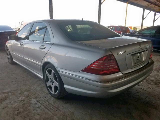 WDBNG75J33A364244 - 2003 MERCEDES-BENZ S500 BLACK photo 3