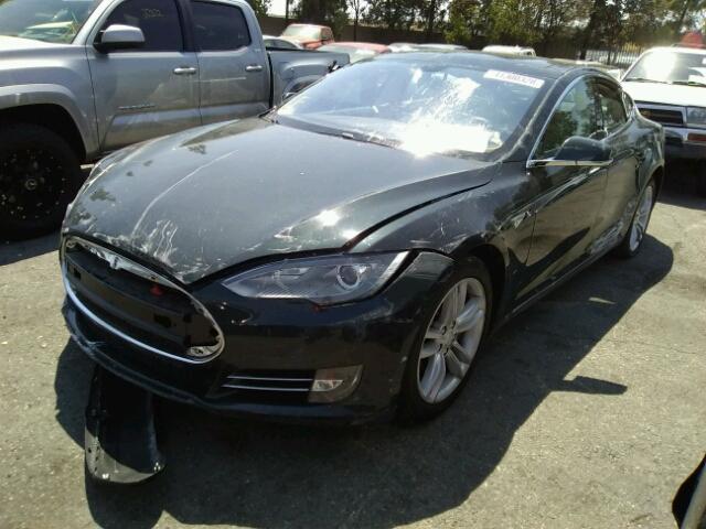 5YJSA1CN7DFP21426 - 2013 TESLA MODEL S BLUE photo 2