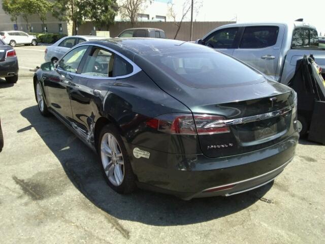 5YJSA1CN7DFP21426 - 2013 TESLA MODEL S BLUE photo 3