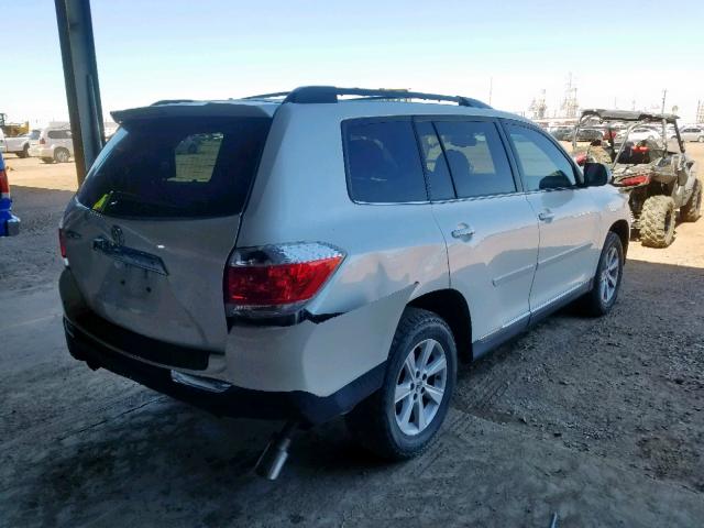 5TDZK3EH7DS122035 - 2013 TOYOTA HIGHLANDER WHITE photo 4