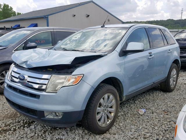 2FMDK38C78BA66918 - 2008 FORD EDGE SEL BLUE photo 2