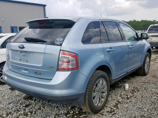 2FMDK38C78BA66918 - 2008 FORD EDGE SEL BLUE photo 4