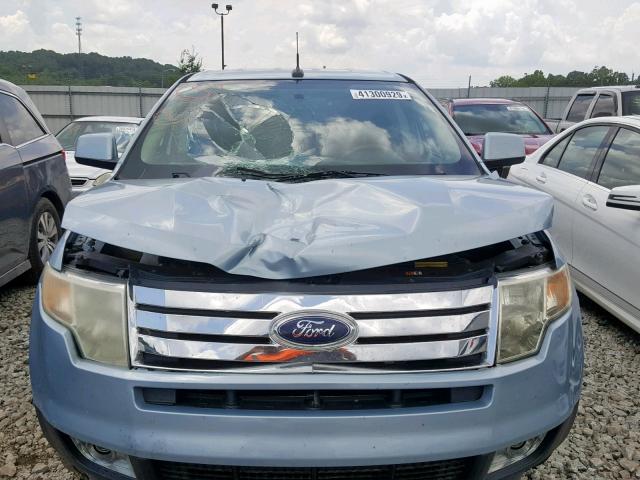 2FMDK38C78BA66918 - 2008 FORD EDGE SEL BLUE photo 9