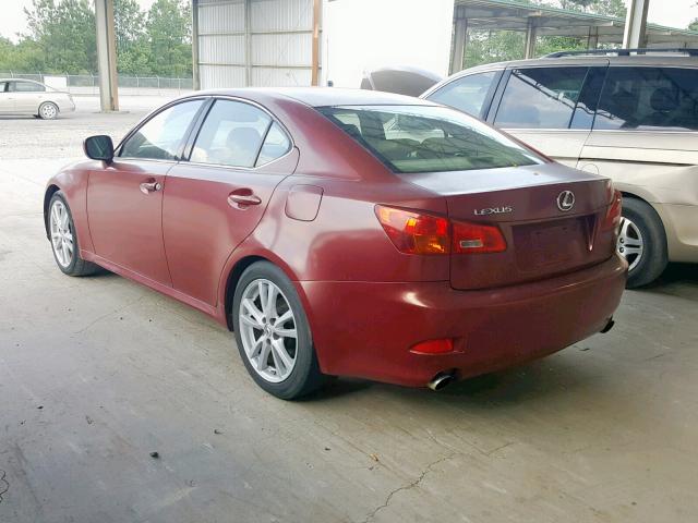 JTHBK262262009561 - 2006 LEXUS IS 250 BURGUNDY photo 3