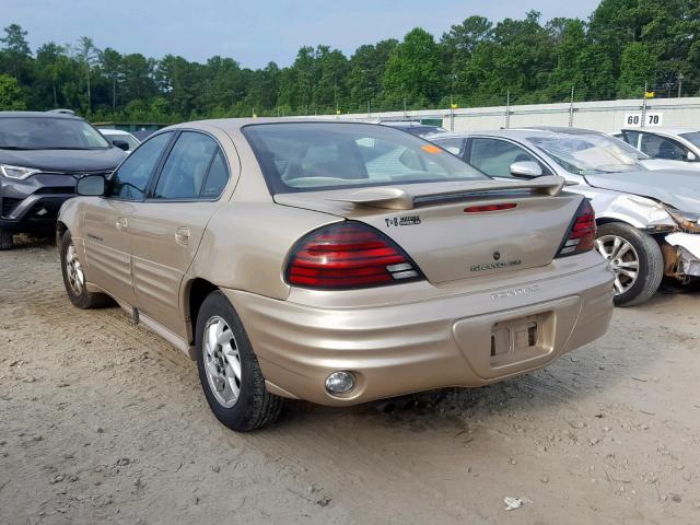 1G2NF52T41C197171 - 2001 PONTIAC GRAND AM S TAN photo 3