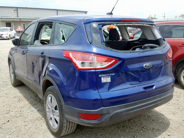 1FMCU0F76DUD17510 - 2013 FORD ESCAPE S BLUE photo 3