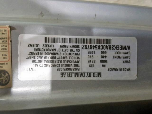 WMEEK3BA0CK548792 - 2012 SMART FORTWO PAS 白色 照片 10