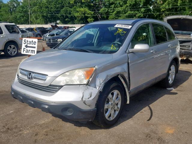 5J6RE38789L022989 - 2009 HONDA CR-V EXL SILVER photo 2