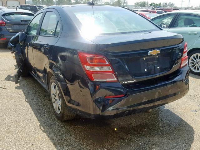 1G1JB5SH7H4126898 - 2017 CHEVROLET SONIC LS BLACK photo 3
