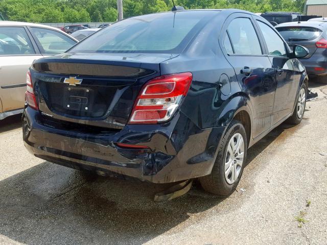 1G1JB5SH7H4126898 - 2017 CHEVROLET SONIC LS BLACK photo 4