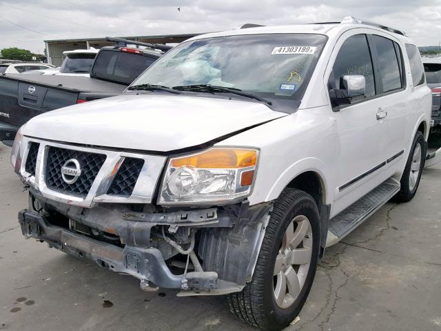 5N1BA0NDXAN620212 - 2010 NISSAN ARMADA SE WHITE photo 2