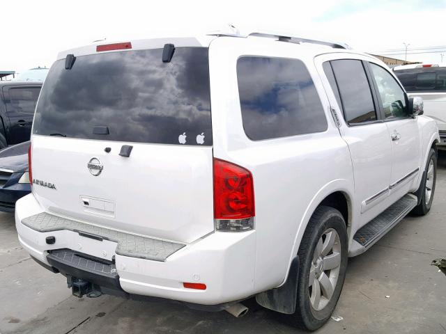 5N1BA0NDXAN620212 - 2010 NISSAN ARMADA SE WHITE photo 4