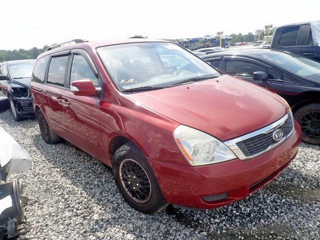 KNDMG4C78B6372862 - 2011 KIA SEDONA LX RED photo 1