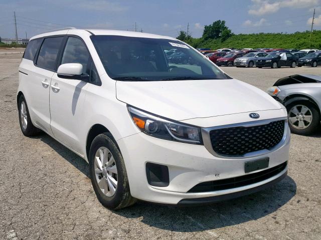 KNDMB5C17G6191145 - 2016 KIA SEDONA LX WHITE photo 1