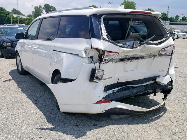 KNDMB5C17G6191145 - 2016 KIA SEDONA LX WHITE photo 3