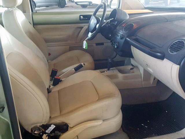 3VWPW31C19M513112 - 2009 VOLKSWAGEN NEW BEETLE მწვანე ფოტო 5