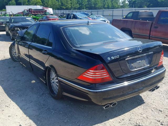 WDBNG75J7YA101956 - 2000 MERCEDES-BENZ S 500 BLACK photo 3