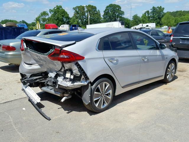 KMHC85LC4HU023953 - 2017 HYUNDAI IONIQ LIMI SILVER photo 4