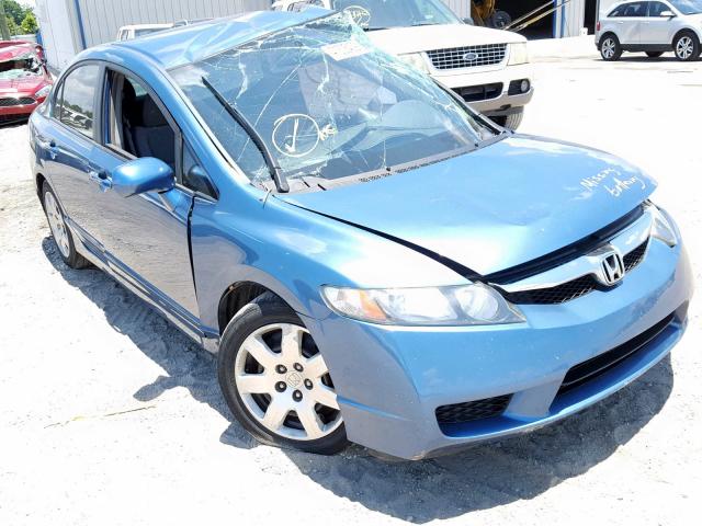 19XFA1F52BE031079 - 2011 HONDA CIVIC LX BLUE photo 1